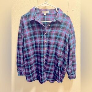 Woman Within Women’s flannel